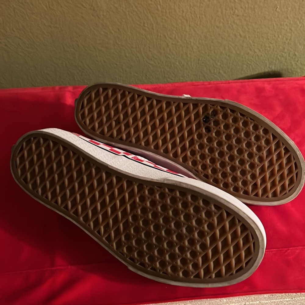 Red checkered Vans. Excellent condition. - Picture 2 of 2